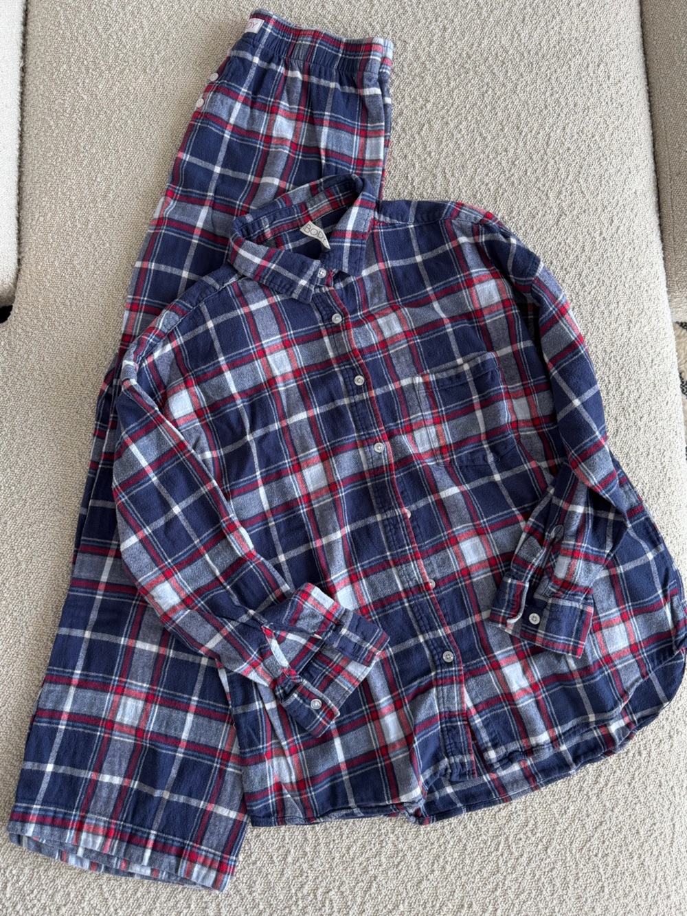 Cotton On Plaid Flannel Pajama Set Women’s Size S